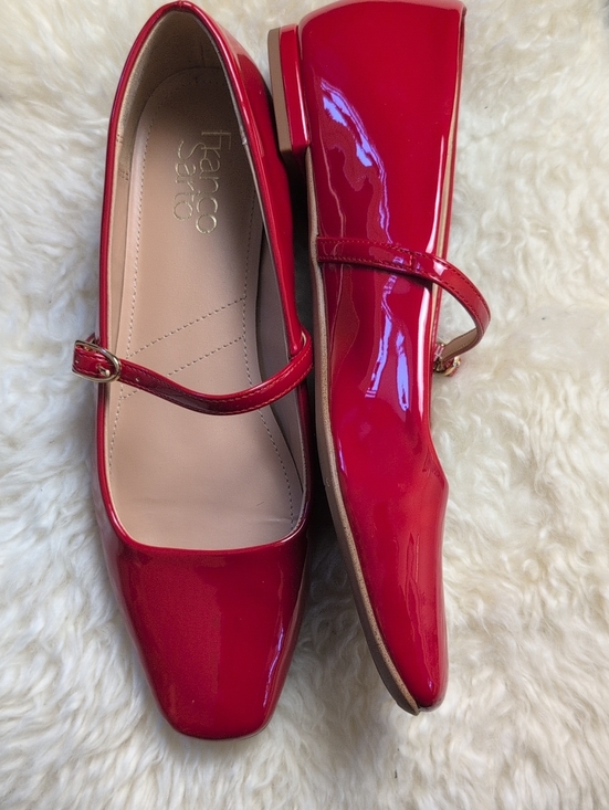 Franco Sarto Shoes - Franco Sarto Valie Red Patent Mary Jane Flats Size 8
